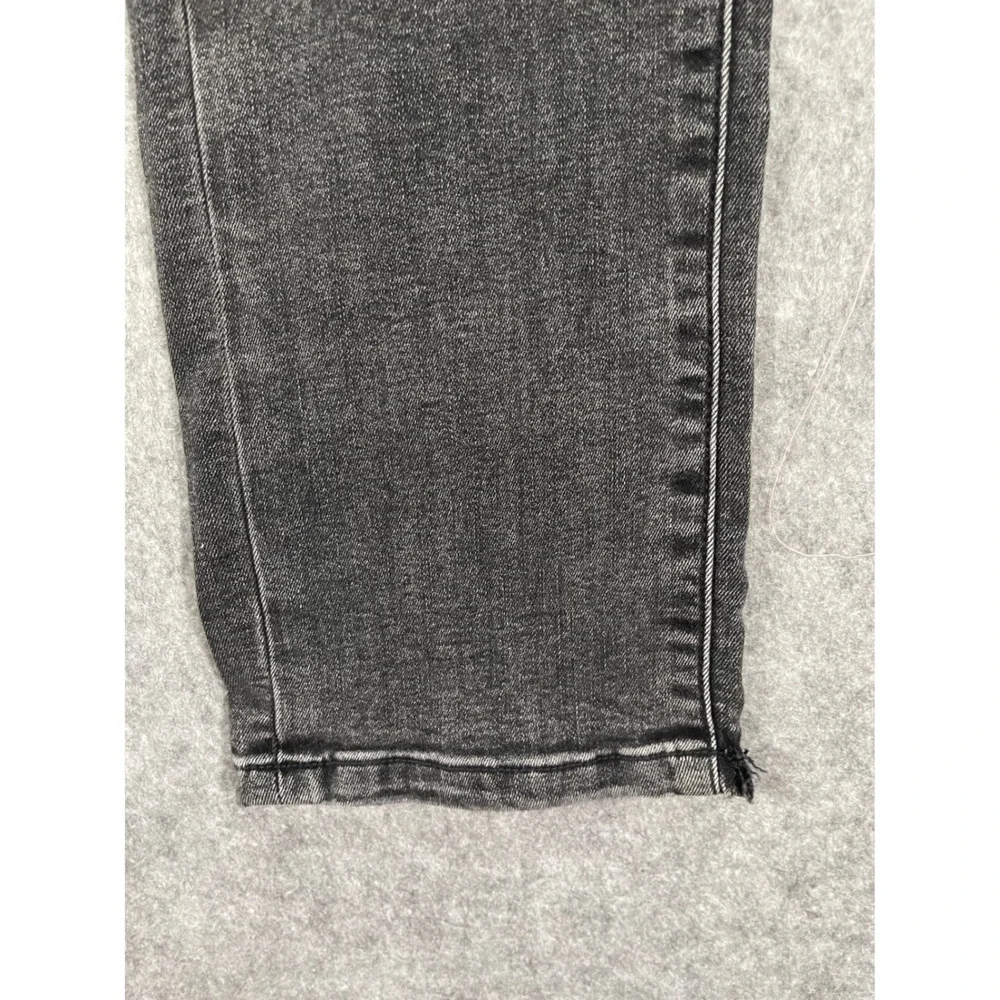 Abercrombie Kids Straight Leg Jeans Distressed Faded Black Size 13/14 Long